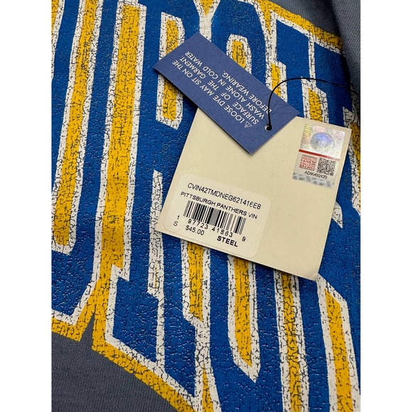 Pittsburgh Pitt Panthers by 47 Brand Mens Vintage Tubular Distressed Tee T-Shirt - Picture 2 of 2